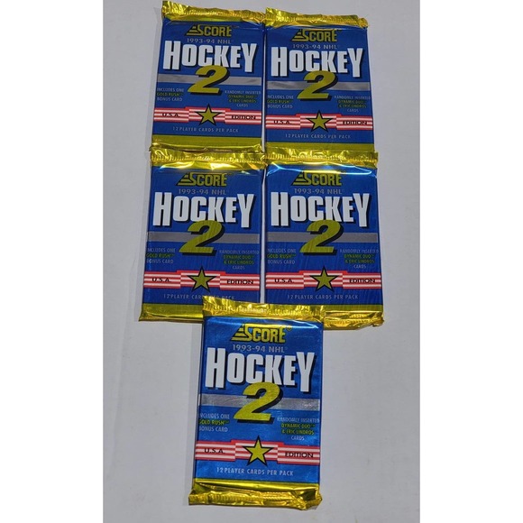 1993/94 SCORE SERIES 2 USA EDITION HOCKEY (5) PACK - Picture 1 of 3